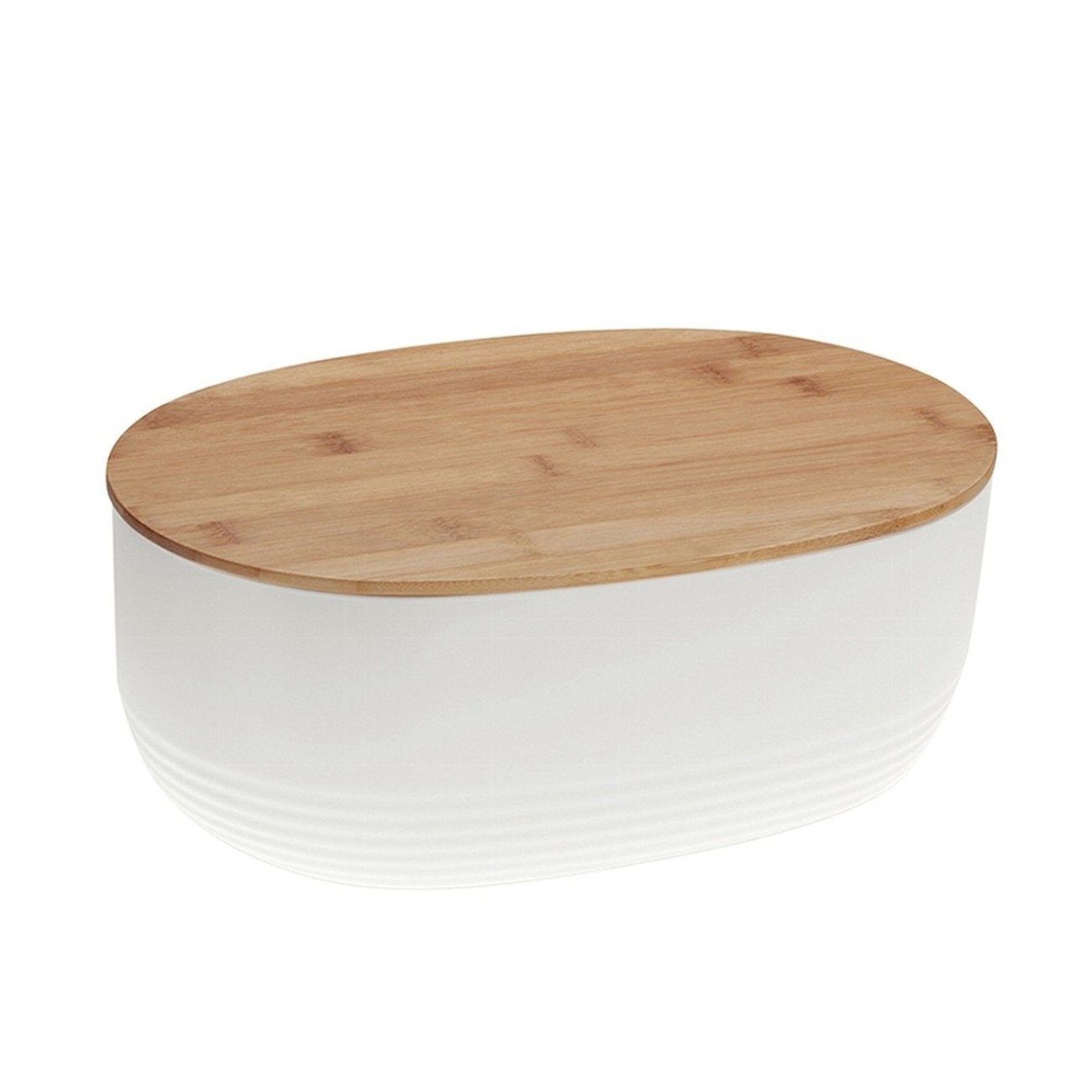 Kela Ψωμιέρα λευκή/bamboo 37,5x23x14cm σειρά Namur Ψωμιέρες