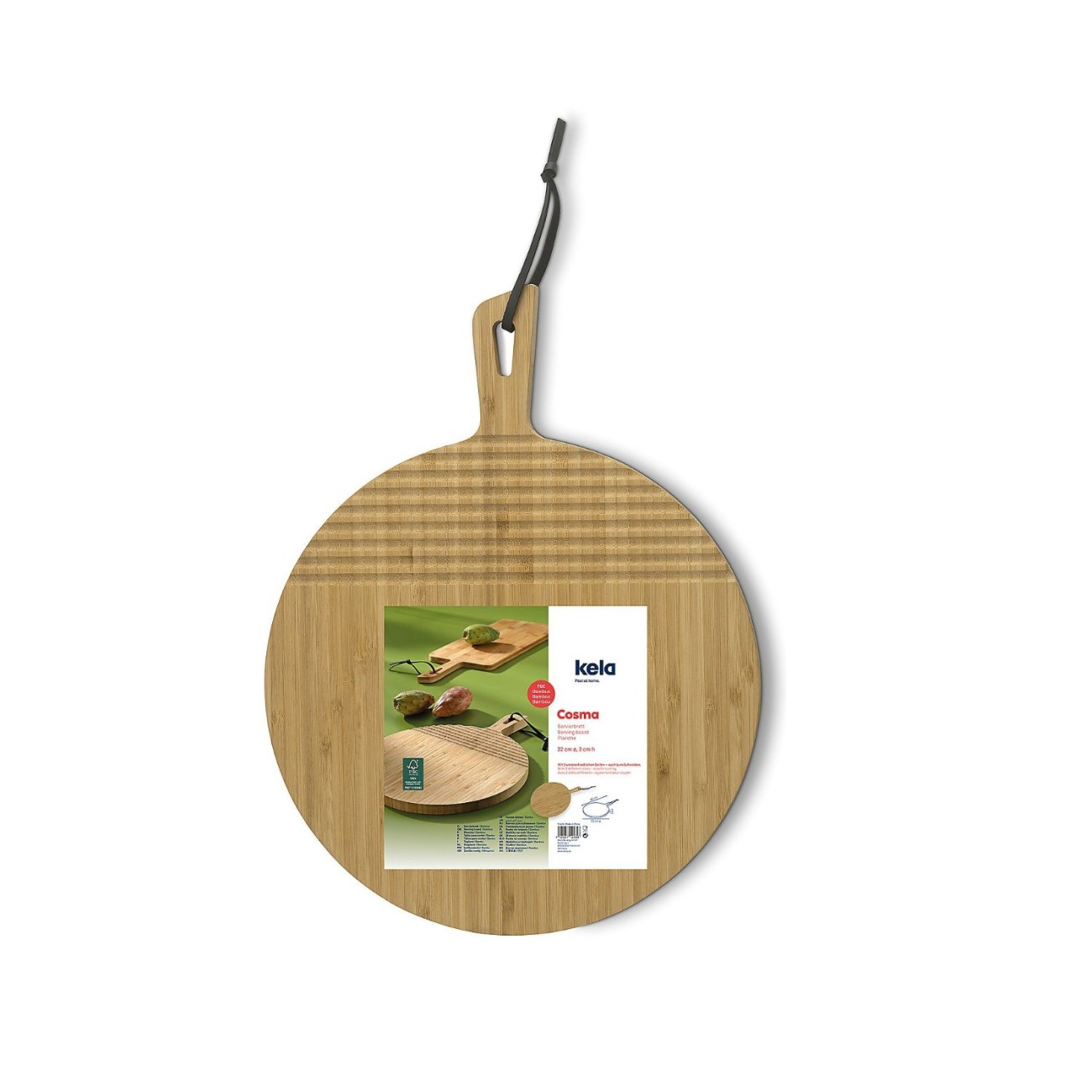 Kela Ξύλο κοπής bamboo Φ32εκ 42x2εκ σειρά Cosma Βάσεις Κοπής