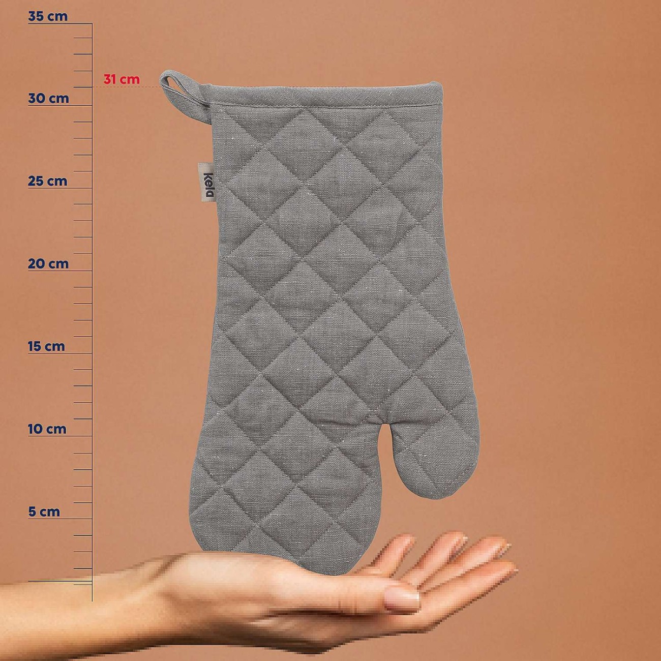 Kela Γάντι 31x18cm γκρι σειρά PuroΠετσέτες/ Ποδιές