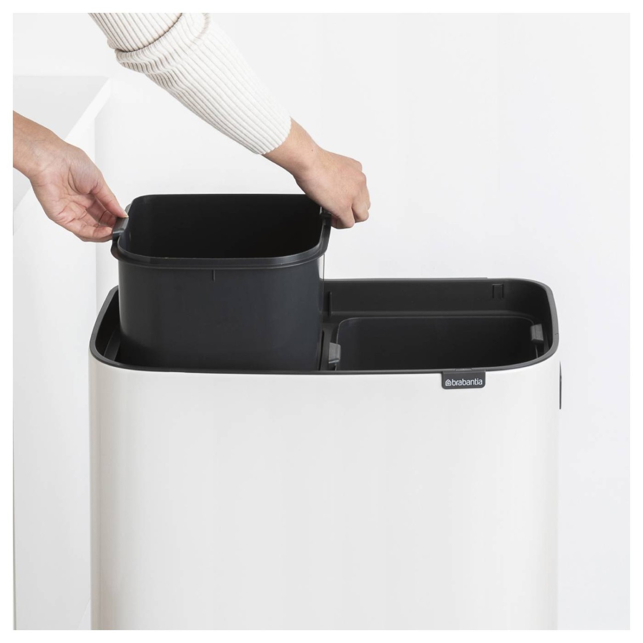 Brabantia Δοχείο απορριμμάτων Touch Bin Hi 2x30lt White σειρά BO Κάδοι Κουζίνας