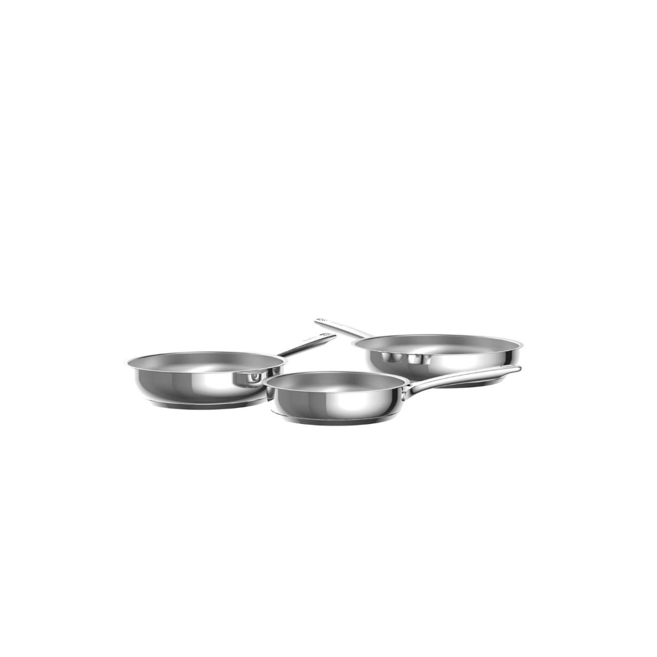 BergHOFF Σετ 3 τεμ. τηγάνια ανοξείδωτα 20cm/24cm/28cm σειρά Helix  Σετ Μαγειρικά Σκεύη