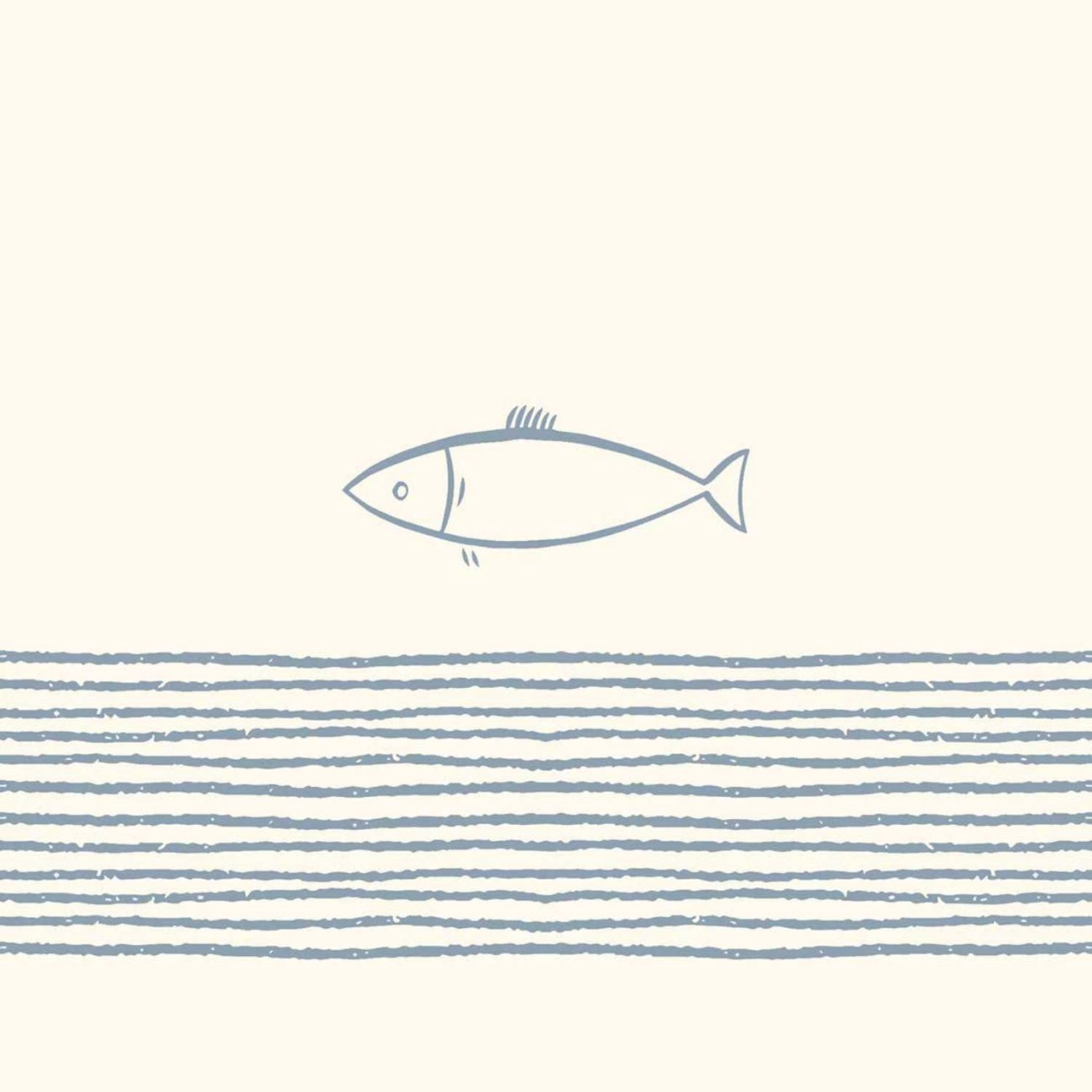 Paperproducts Design - PPD Χαρτοπετσέτα 33x33cm off-white σειρά Pure Fish Τραπεζομάντηλα/Runner/Χαρτοπετσέτες