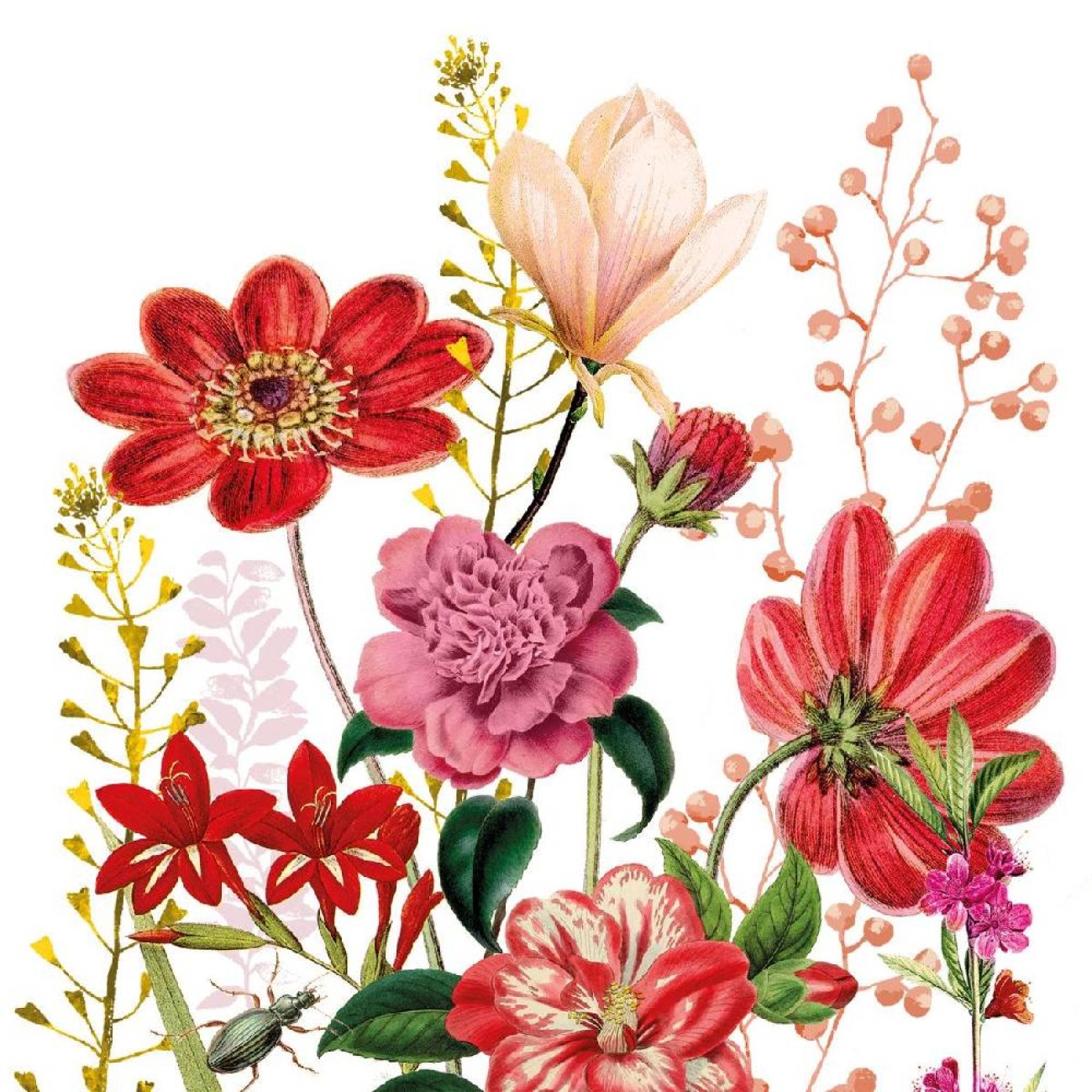 Paperproducts Design - PPD Χαρτοπετσέτα 33x33cm σειρά Floria Αξεσουάρ Σερβιρίσματος