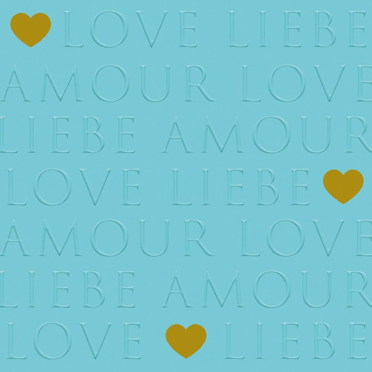 Paperproducts Design - PPD Χαρτοπετσέτα 33x33cm τιρκουάζ σειρά Love Letters Αξεσουάρ Σερβιρίσματος