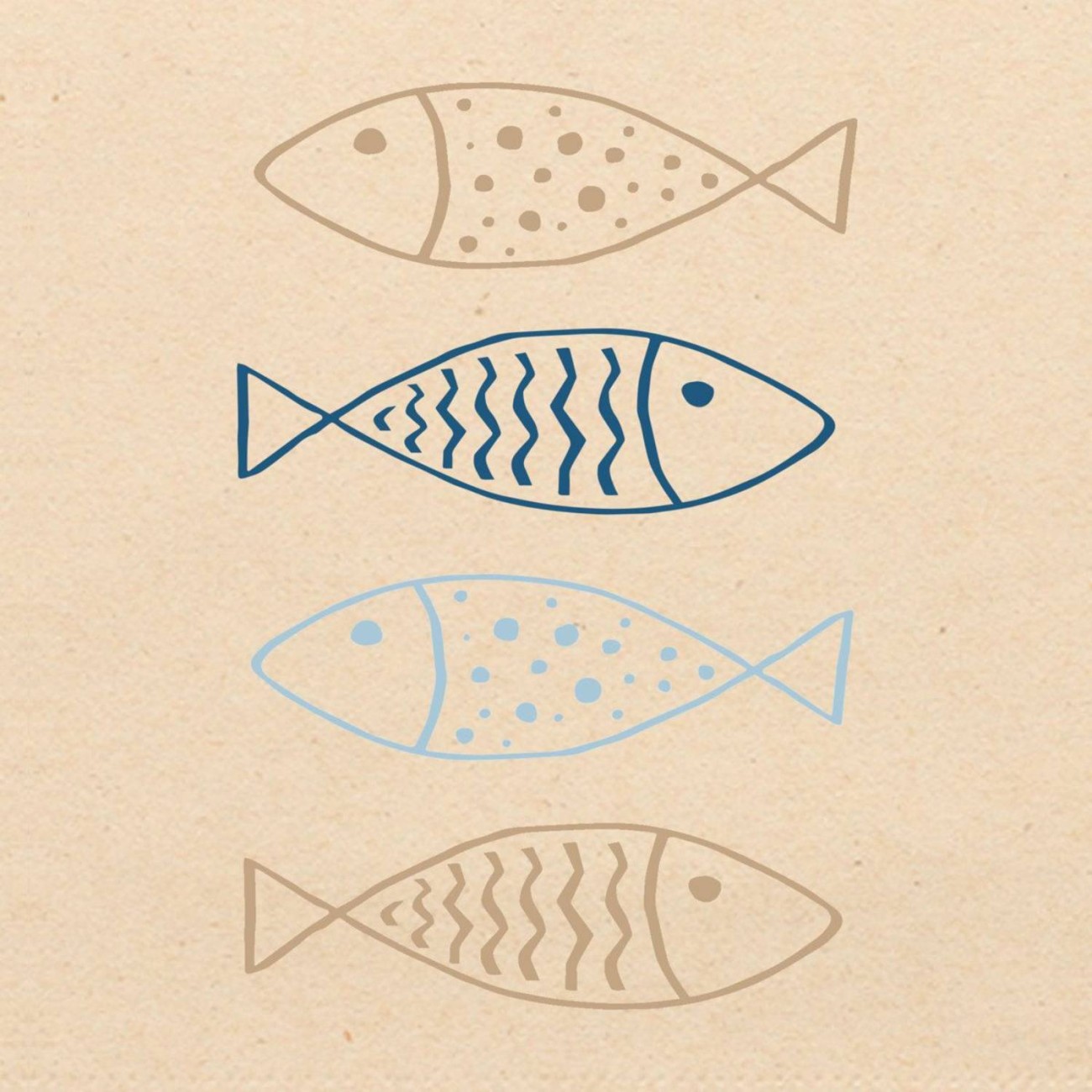 Paperproducts Design - PPD Χαρτοπετσέτα 33x33cm οικολογική σειρά Fishes eco Τραπεζομάντηλα/Runner/Χαρτοπετσέτες