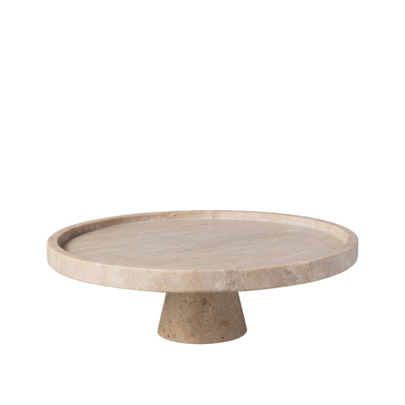 Villeroy & Boch Πιατέλλα στρογγυλή με πόδι 28 εκ. Stoneware σειρά Manufacture Travertine Αξεσουάρ Σερβιρίσματος