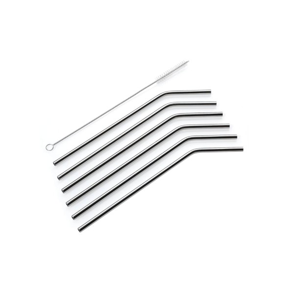 Cilio Σετ 6 τεμ. καλαμάκια 22,5 εκ. curved με βούρτσα σειρά Steel Cilio Σετ 6 τεμ. καλαμάκια 22,5 εκ. curved με βούρτσα σειρά Steel