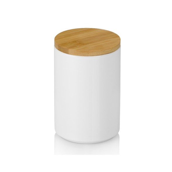 Kela Δοχείο αποθήκευσης κεραμικό/bamboo Φ10x15cm/0,8lt λευκό σειρά Cady
Kela Δοχείο αποθήκευσης κεραμικό/bamboo Φ10x15cm/0,8lt λευκό σειρά Cady