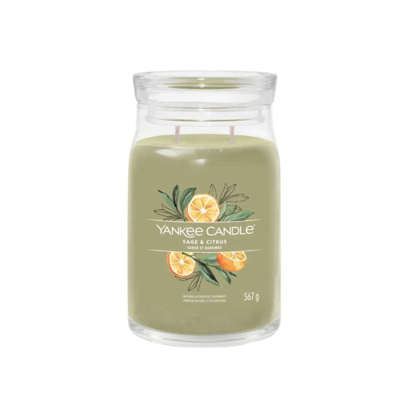 Yankee Candle Αρωματικό Κερί Signature σε Γυάλινο Δοχείο Large σειρά Sage & citrus (567γρ.) Yankee Candle Αρωματικό Κερί Signature σε Γυάλινο Δοχείο Large σειρά Sage & citrus (567γρ.)
