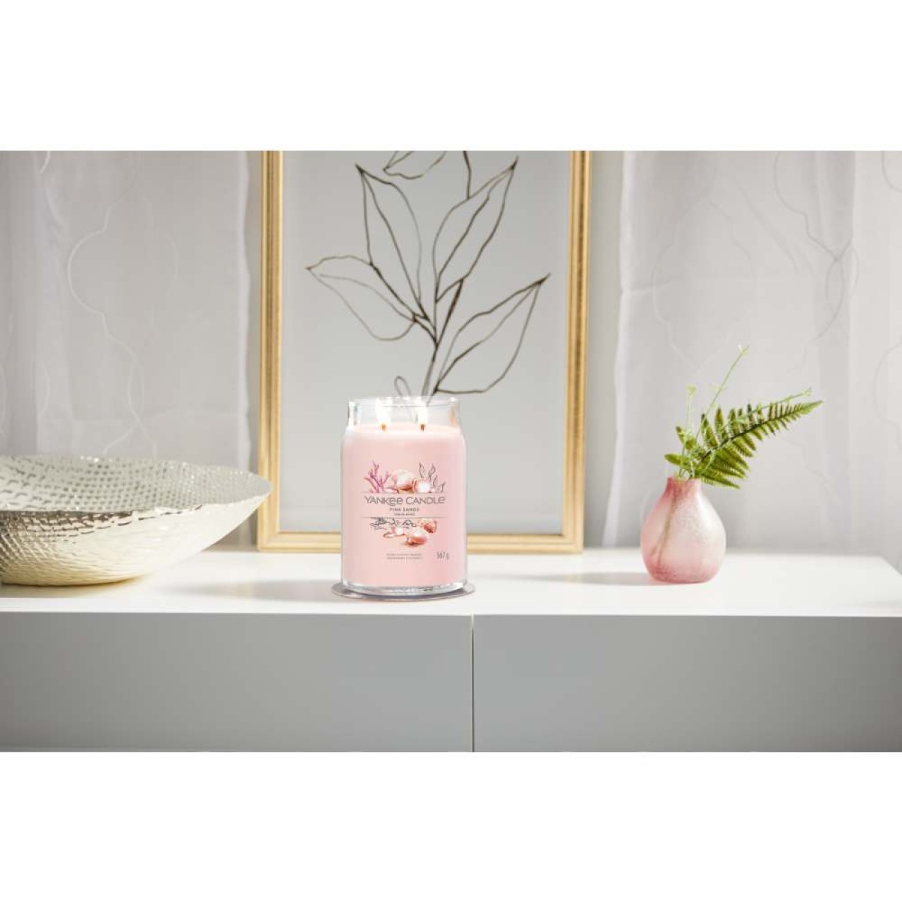 Yankee Candle Αρωματικό Κερί Signature σε Γυάλινο Δοχείο Large σειρά Pink Sands
 Γυάλινα δοχεία Yankee Candle