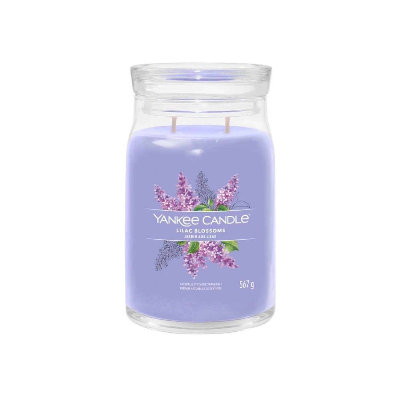 Yankee Candle Αρωματικό Κερί Signature σε Γυάλινο Δοχείο Large σειρά Lilac blossoms
 Γυάλινα δοχεία Yankee Candle