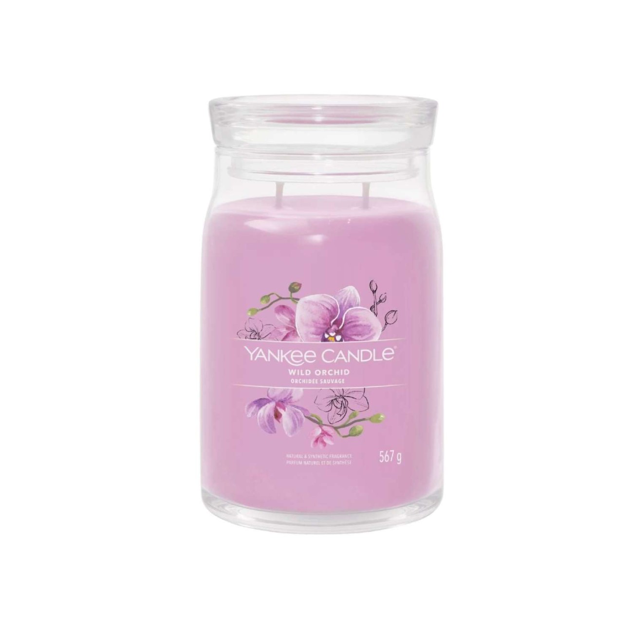 Yankee Candle Αρωματικό Κερί Signature σε Γυάλινο Δοχείο Large σειρά Wild orchid
 Γυάλινα δοχεία Yankee Candle