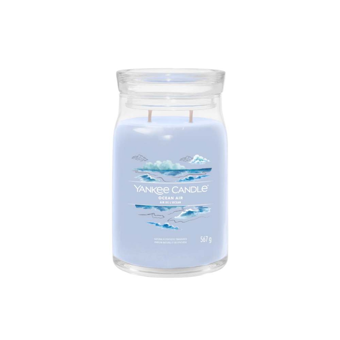 Yankee Candle Αρωματικό Κερί Signature σε Γυάλινο Δοχείο Large σειρά Ocean Air
 Γυάλινα δοχεία Yankee Candle