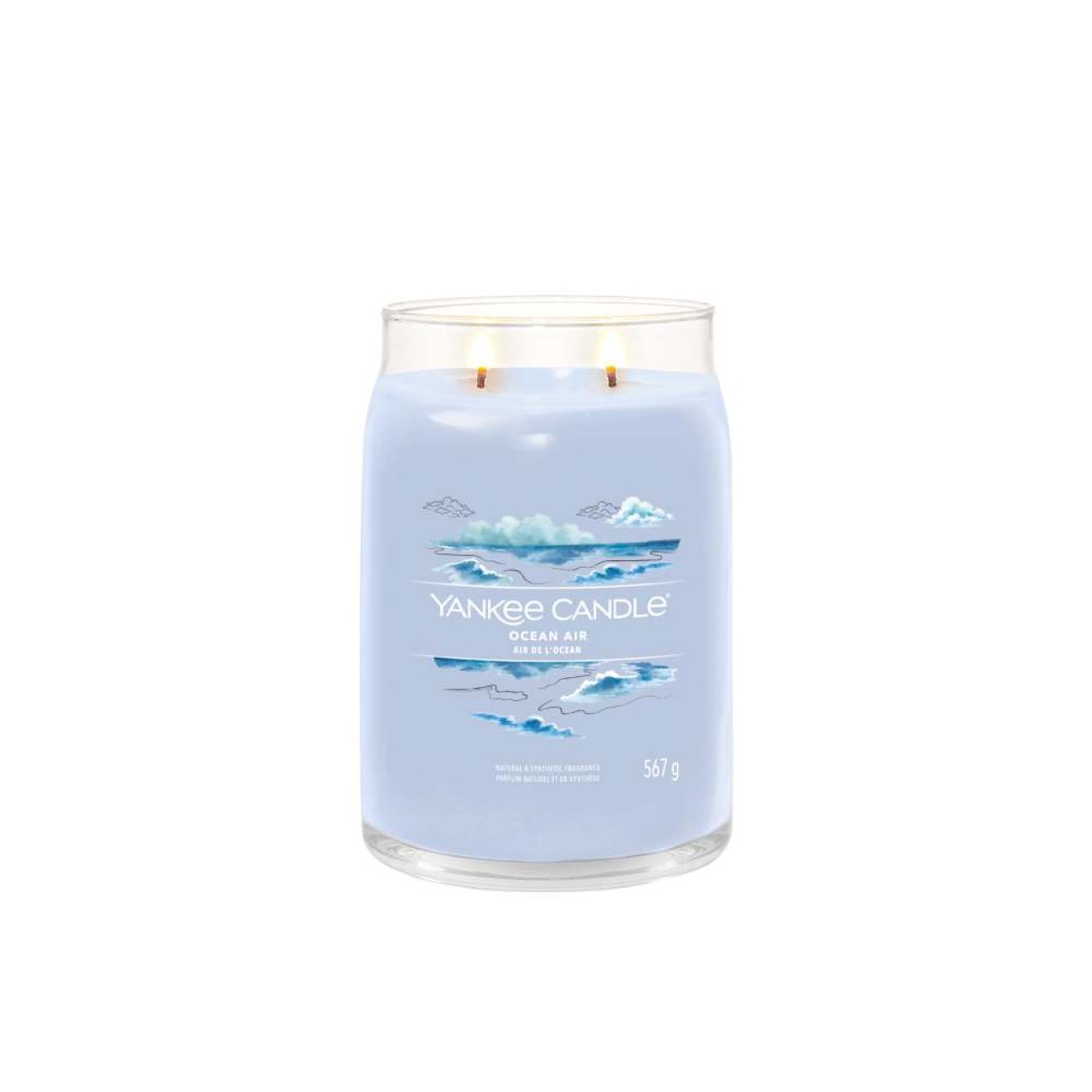 Yankee Candle Αρωματικό Κερί Signature σε Γυάλινο Δοχείο Large σειρά Ocean Air
 Γυάλινα δοχεία Yankee Candle