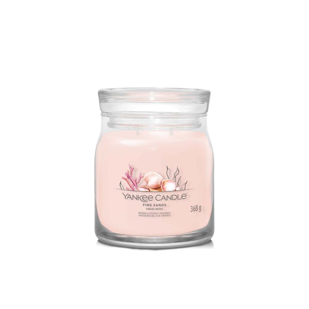 Yankee Candle Αρωματικό Κερί Signature σε Γυάλινο Δοχείο Medium σειρά Pink Sands
 Γυάλινα δοχεία Yankee Candle