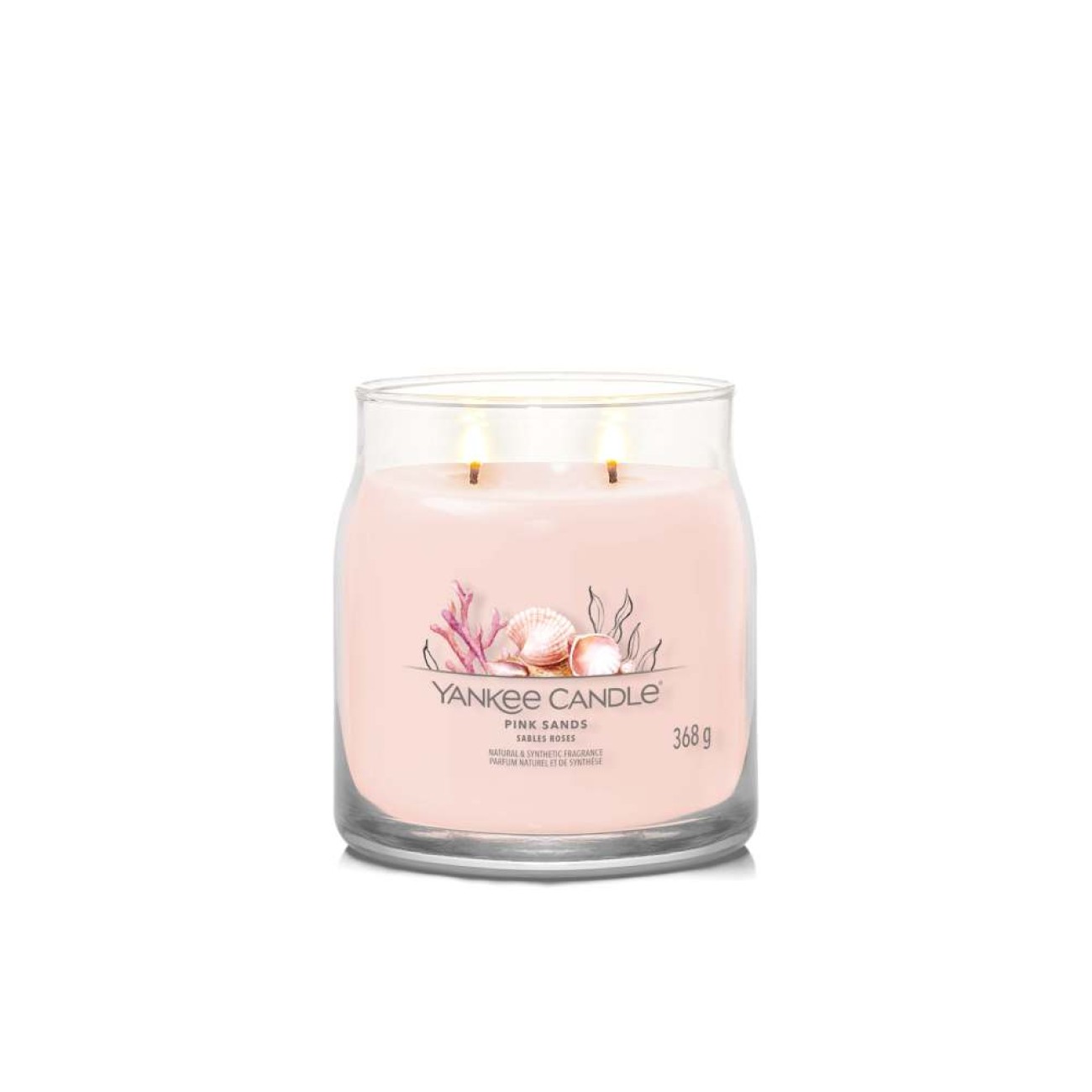 Yankee Candle Αρωματικό Κερί Signature σε Γυάλινο Δοχείο Medium σειρά Pink Sands
 Γυάλινα δοχεία Yankee Candle