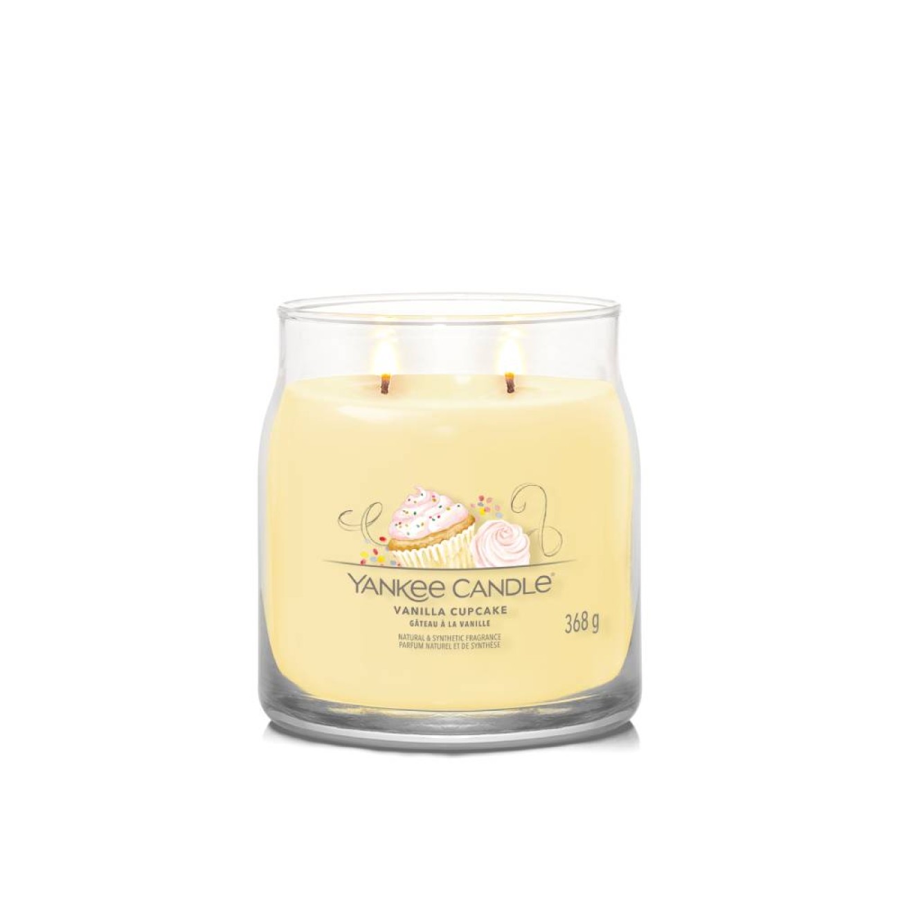 Yankee Candle Αρωματικό Κερί Signature σε Γυάλινο Δοχείο Medium σειρά Vanilla Cupcake Γυάλινα δοχεία Yankee Candle