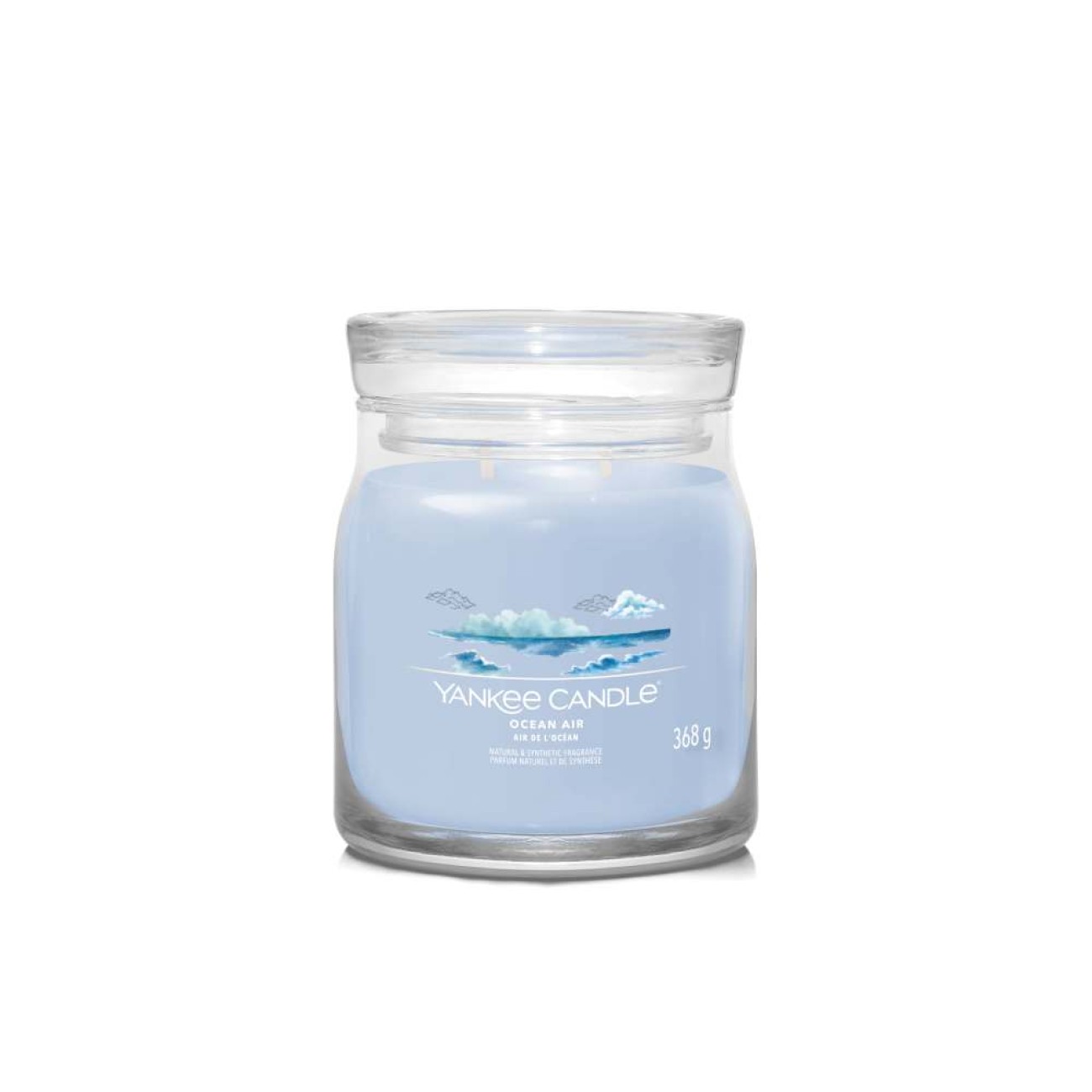 Yankee Candle Αρωματικό Κερί Signature σε Γυάλινο Δοχείο Medium σειρά Ocean Air Γυάλινα δοχεία Yankee Candle