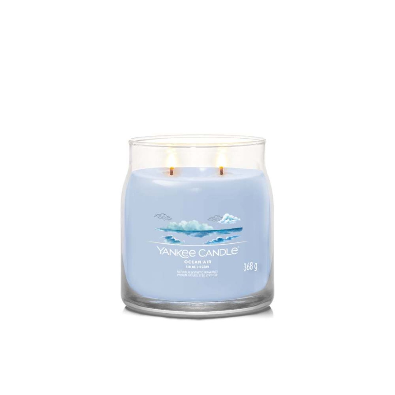 Yankee Candle Αρωματικό Κερί Signature σε Γυάλινο Δοχείο Medium σειρά Ocean Air Γυάλινα δοχεία Yankee Candle