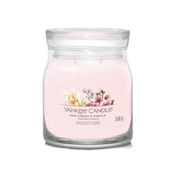 Yankee Candle Αρωματικό Κερί Signature σε Γυάλινο Δοχείο Medium σειρά Pink cherry & vanilla (368γρ.) Yankee Candle Αρωματικό Κερί Signature σε Γυάλινο Δοχείο Medium σειρά Pink cherry & vanilla (368γρ.)