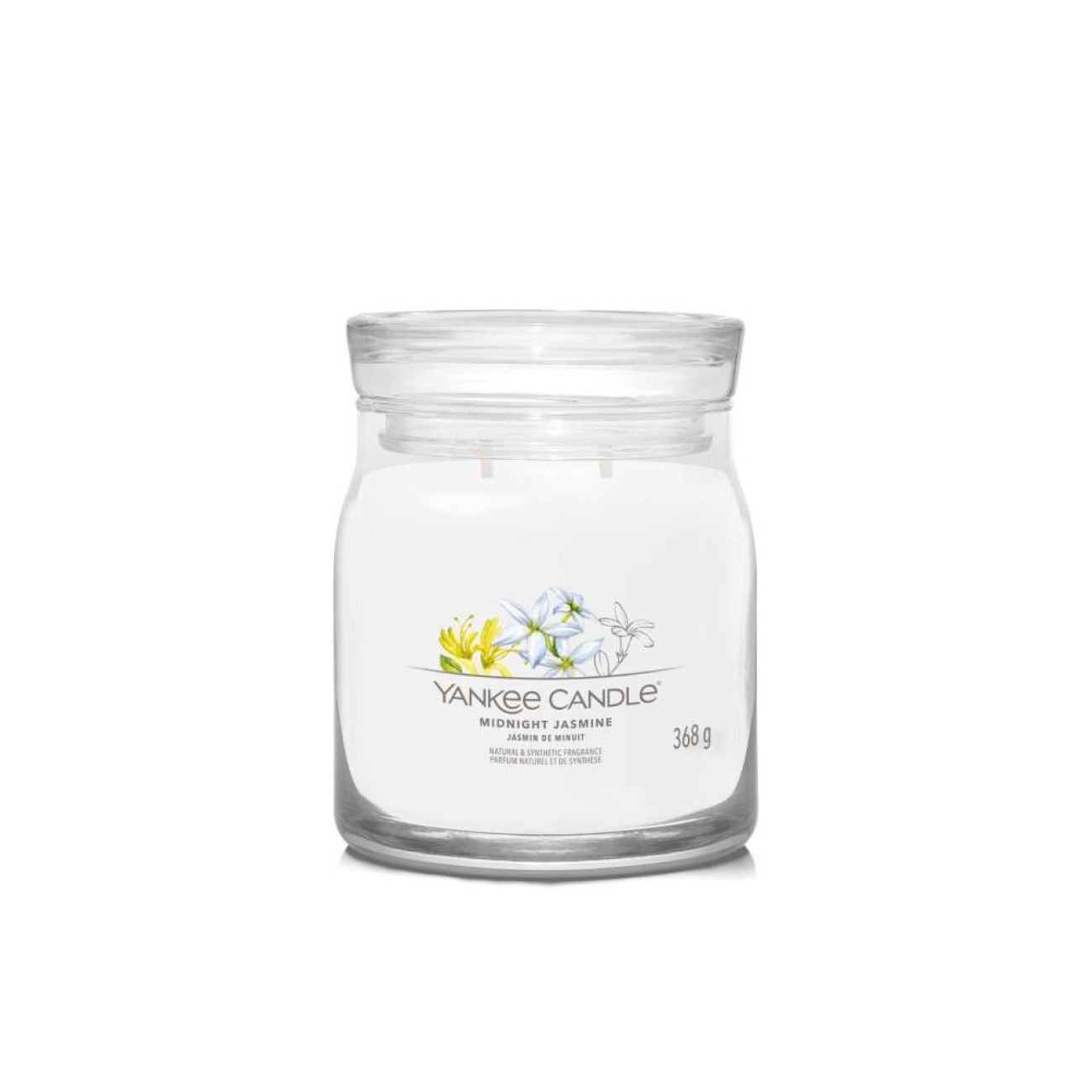 Yankee Candle Αρωματικό Κερί Signature σε Γυάλινο Δοχείο Medium σειρά Midnight Jasmine
 Γυάλινα δοχεία Yankee Candle