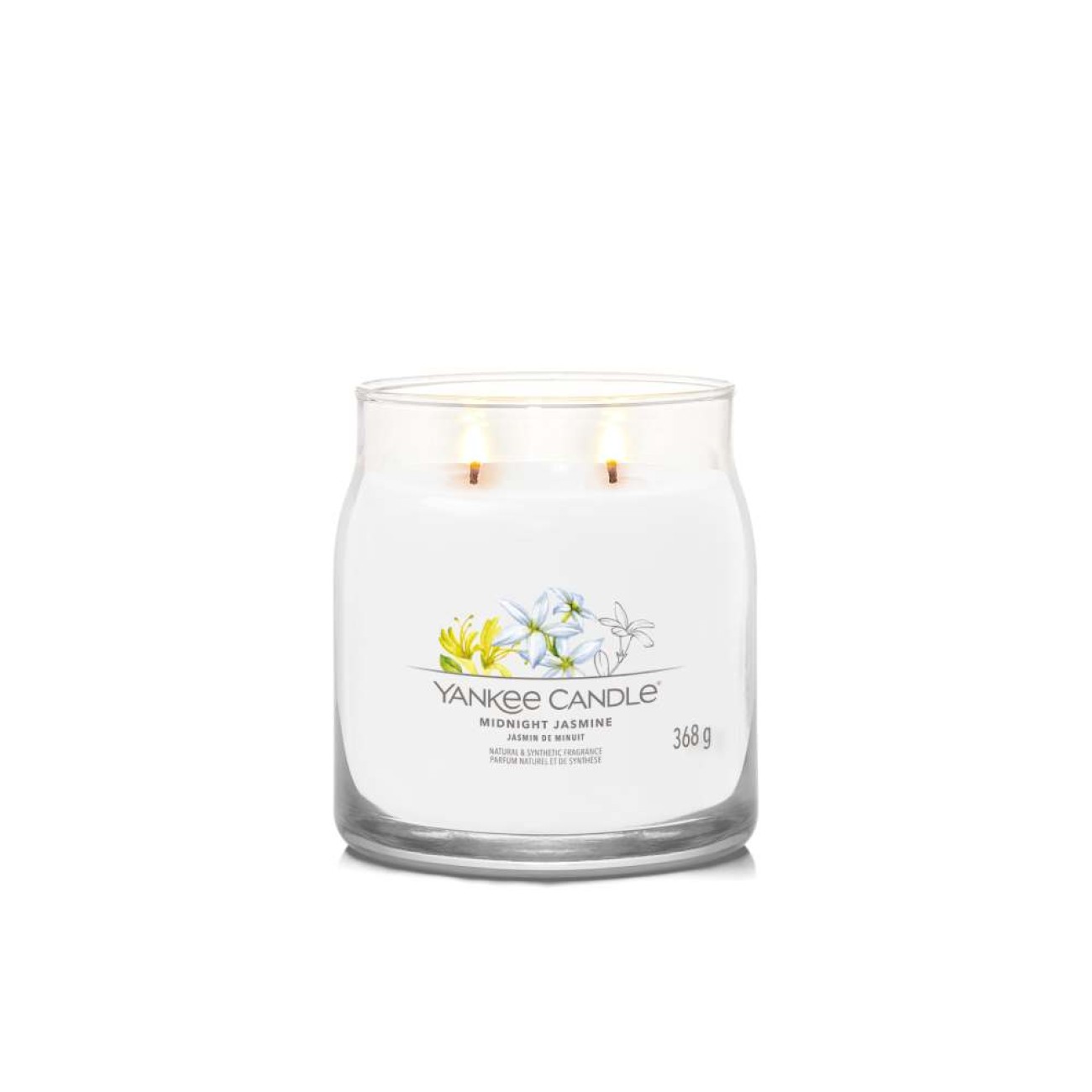 Yankee Candle Αρωματικό Κερί Signature σε Γυάλινο Δοχείο Medium σειρά Midnight Jasmine
 Γυάλινα δοχεία Yankee Candle