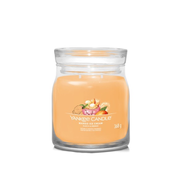 Yankee Candle Αρωματικό Κερί Signature σε Γυάλινο Δοχείο Medium σειρά Mango Ice cream (368γρ.) Yankee Candle Αρωματικό Κερί Signature σε Γυάλινο Δοχείο Medium σειρά Mango Ice cream (368γρ.)