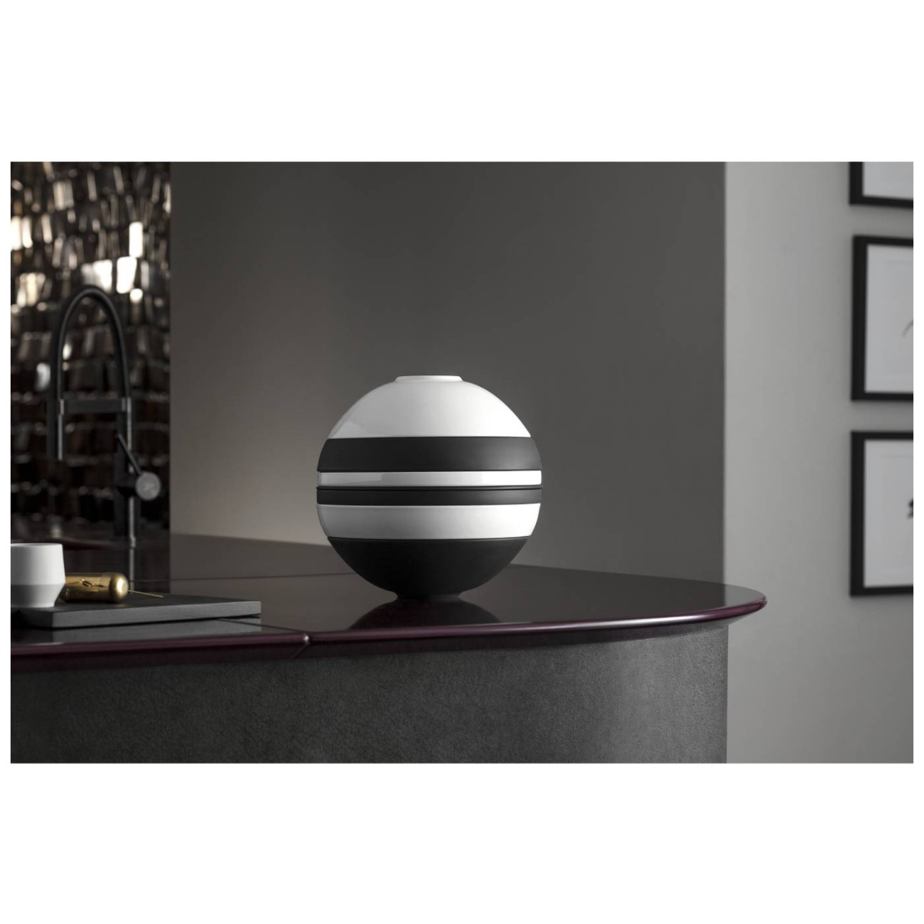 Villeroy & Boch Σετ 7 τεμ. La Boule black & white σειρά Iconic Manufacture Rock by Villeroy & Boch