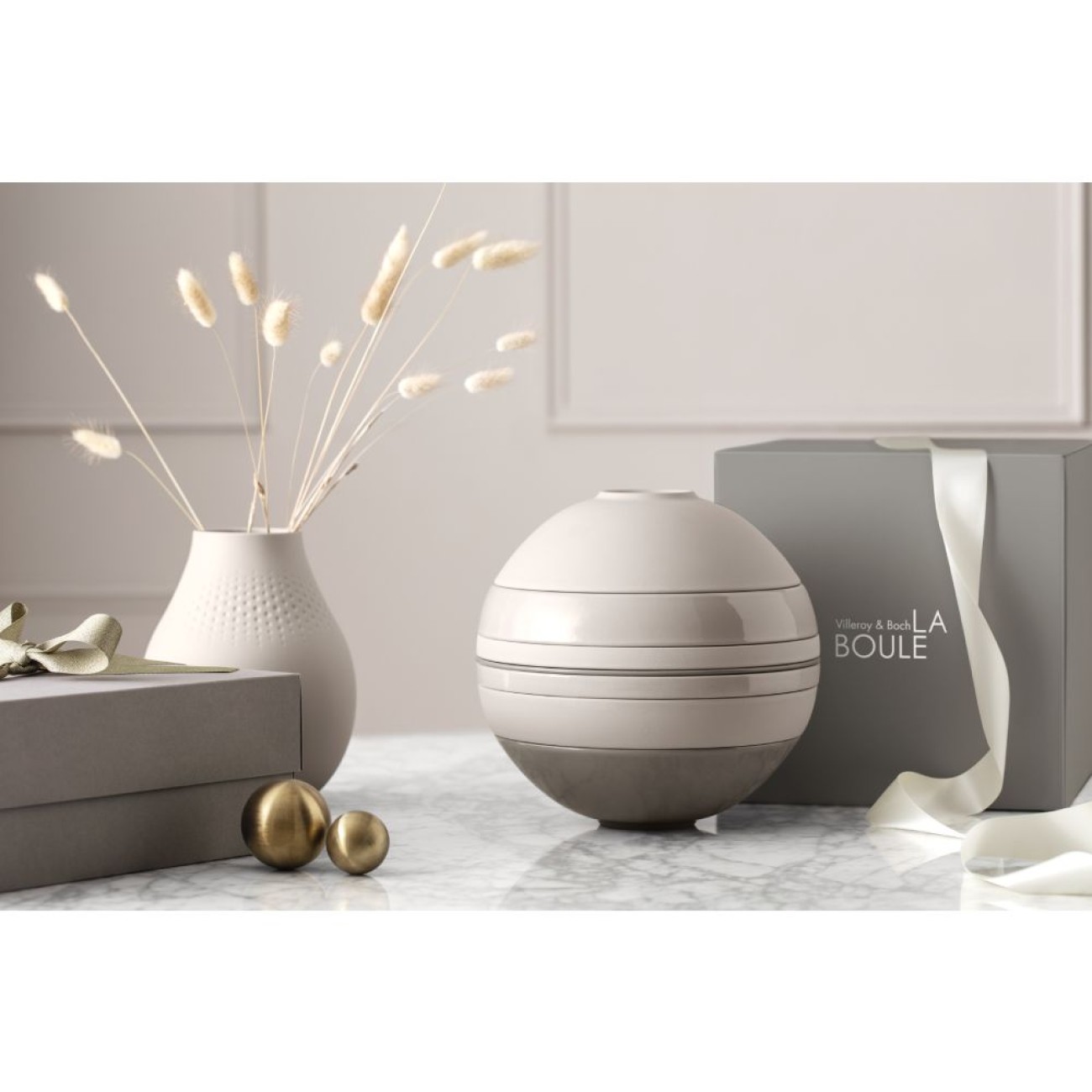 Villeroy & Boch Σετ 7 τεμ. La Boule Beige σειρά Iconic Manufacture Rock by Villeroy & Boch