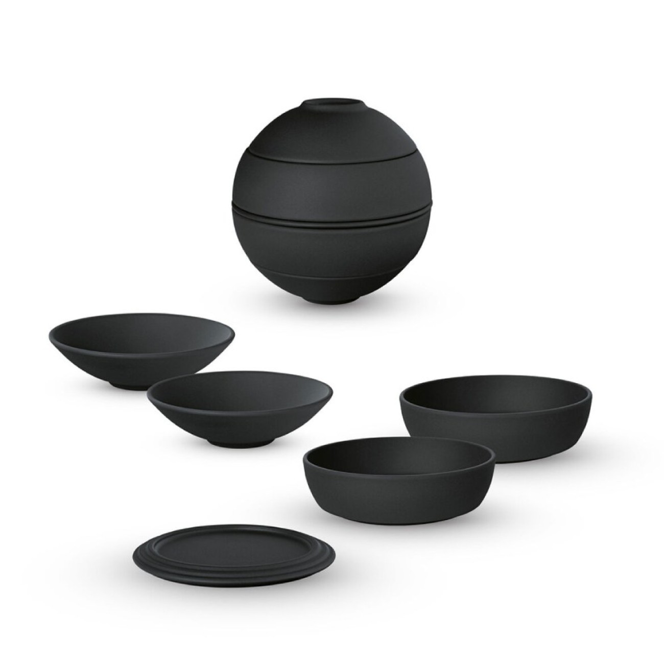 Villeroy & Boch Σετ 5 τεμ. La Petite Boule black σειρά Iconic Manufacture Rock by Villeroy & Boch