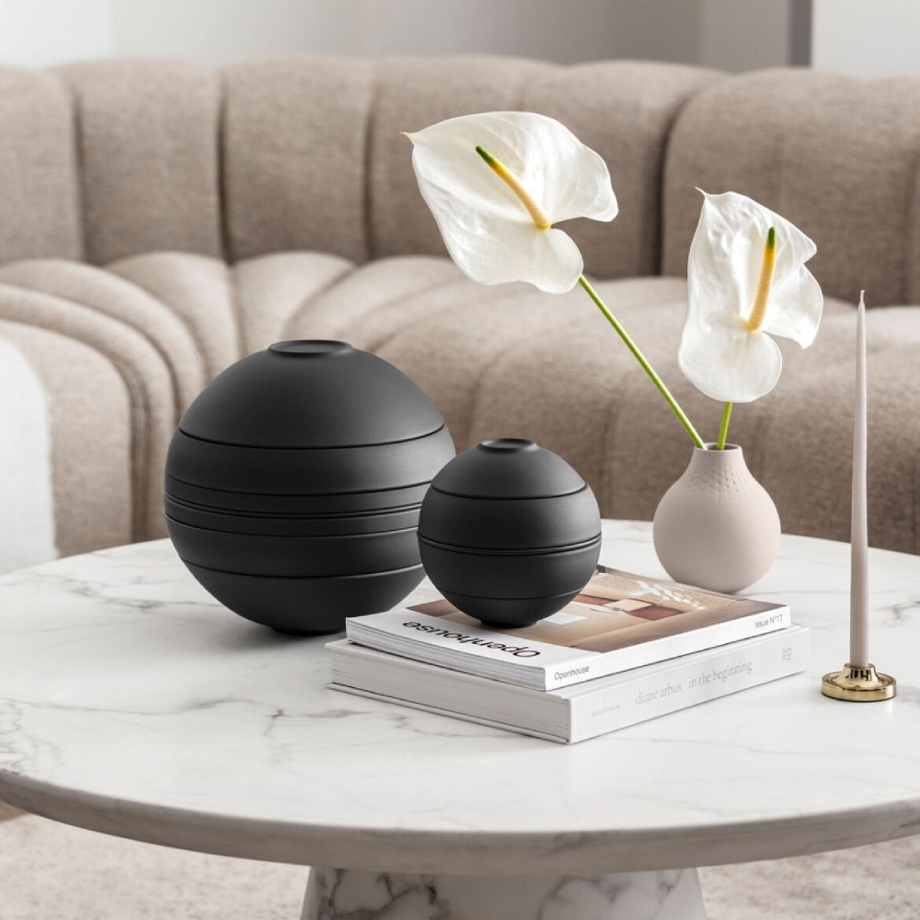 Villeroy & Boch Σετ 5 τεμ. La Petite Boule black σειρά Iconic Manufacture Rock by Villeroy & Boch