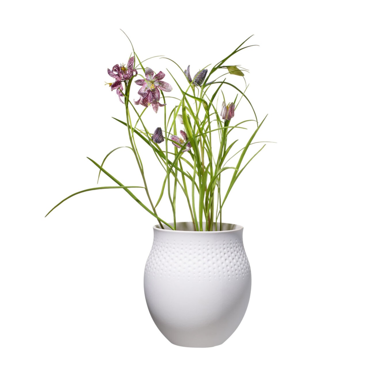 Villeroy & Boch Βάζο 16,5x16,5x17,5 εκ. Perle σειρά Collier Blanc Βάζα