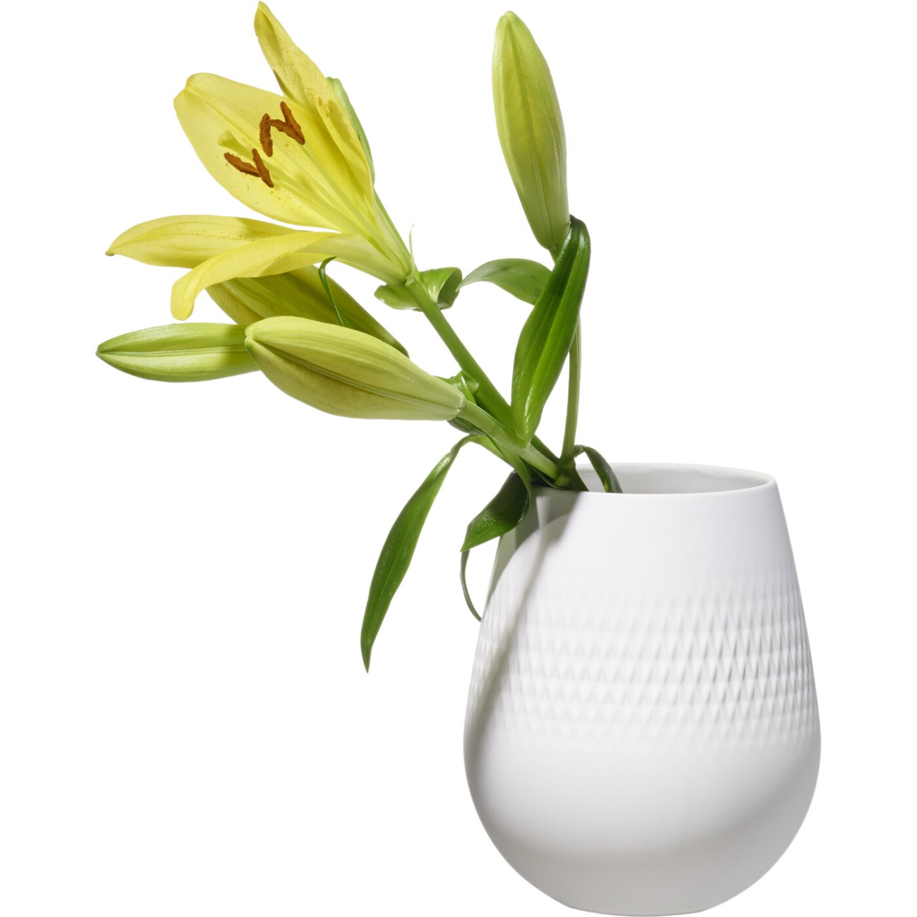 Villeroy & Boch Βάζο 12,5x12,5x14 εκ. Carre σειρά Collier Blanc Βάζα