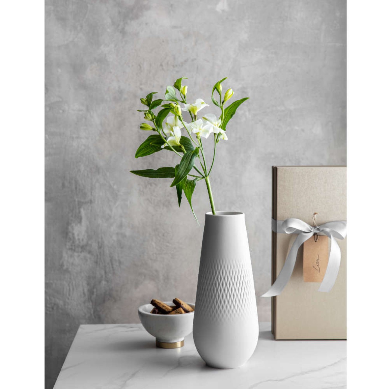 Villeroy & Boch Βάζο 11,5x11,5x26 εκ. Carre σειρά Collier Blanc Βάζα