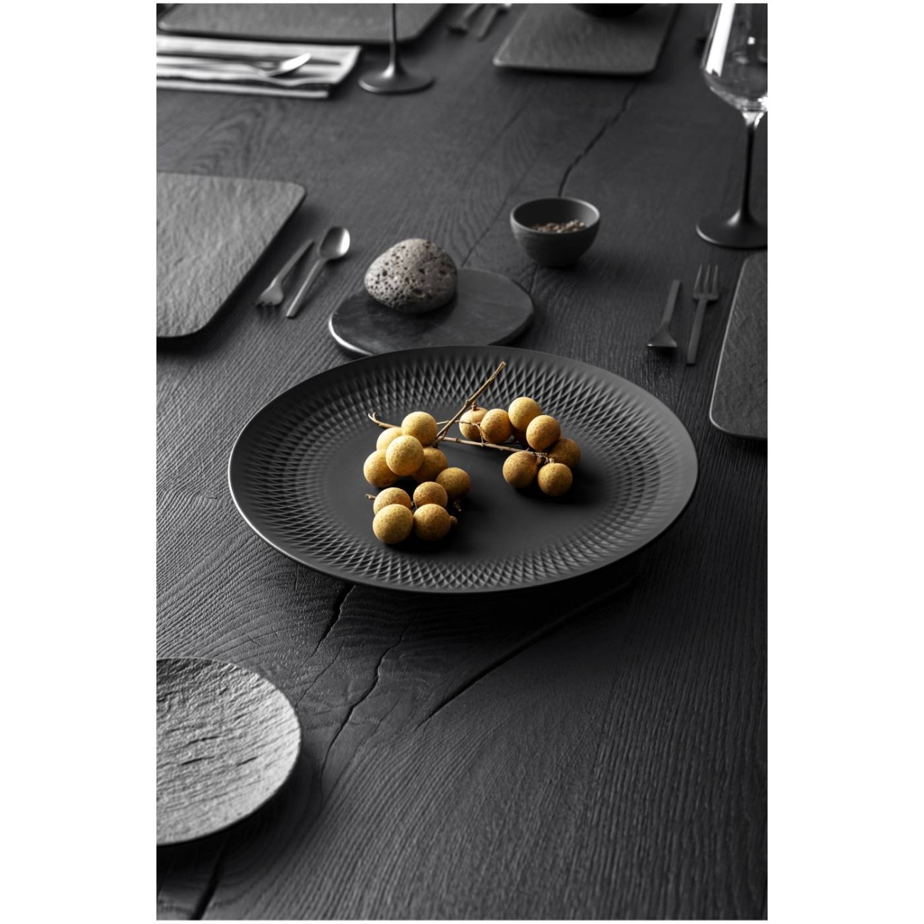 Villeroy & Boch Πιατέλλα 32 εκ. σειρά Manufacture Collier Noir Πιατέλες Σερβιρίσματος