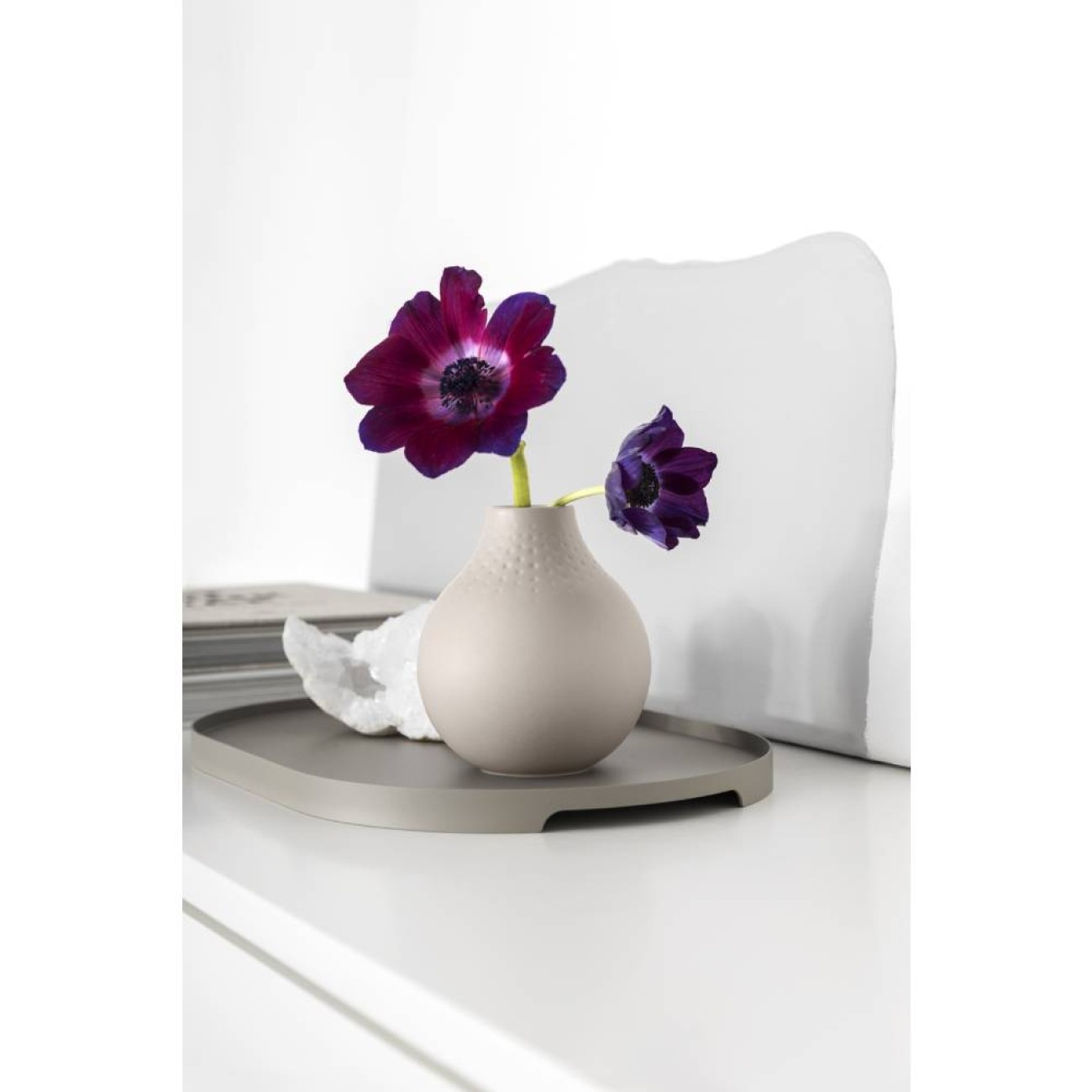 Villeroy & Boch Βάζο 11Χ11Χ12 εκ. Perle σειρά Manufacture Collier Beige Βάζα