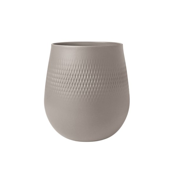 Villeroy & Boch Βάζο 21Χ21X23 εκ. Carre σειρά Manufacture Collier Taupe Villeroy & Boch Βάζο 21Χ21X23 εκ. Carre σειρά Manufacture Collier Taupe