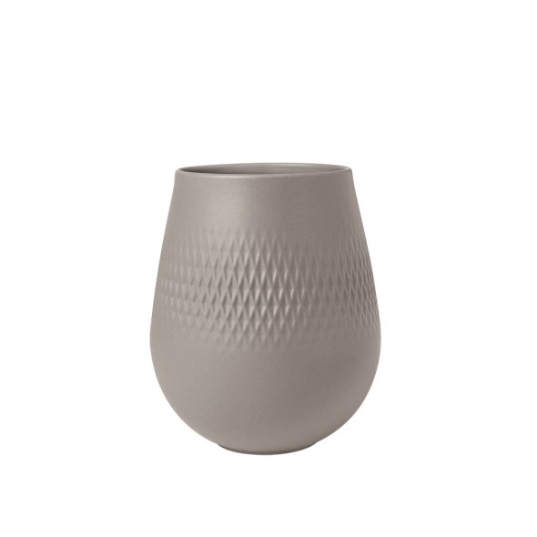 Villeroy & Boch Βάζο 12Χ12Χ15 εκ. Carre σειρά Manufacture Collier Taupe Villeroy & Boch Βάζο 12Χ12Χ15 εκ. Carre σειρά Manufacture Collier Taupe