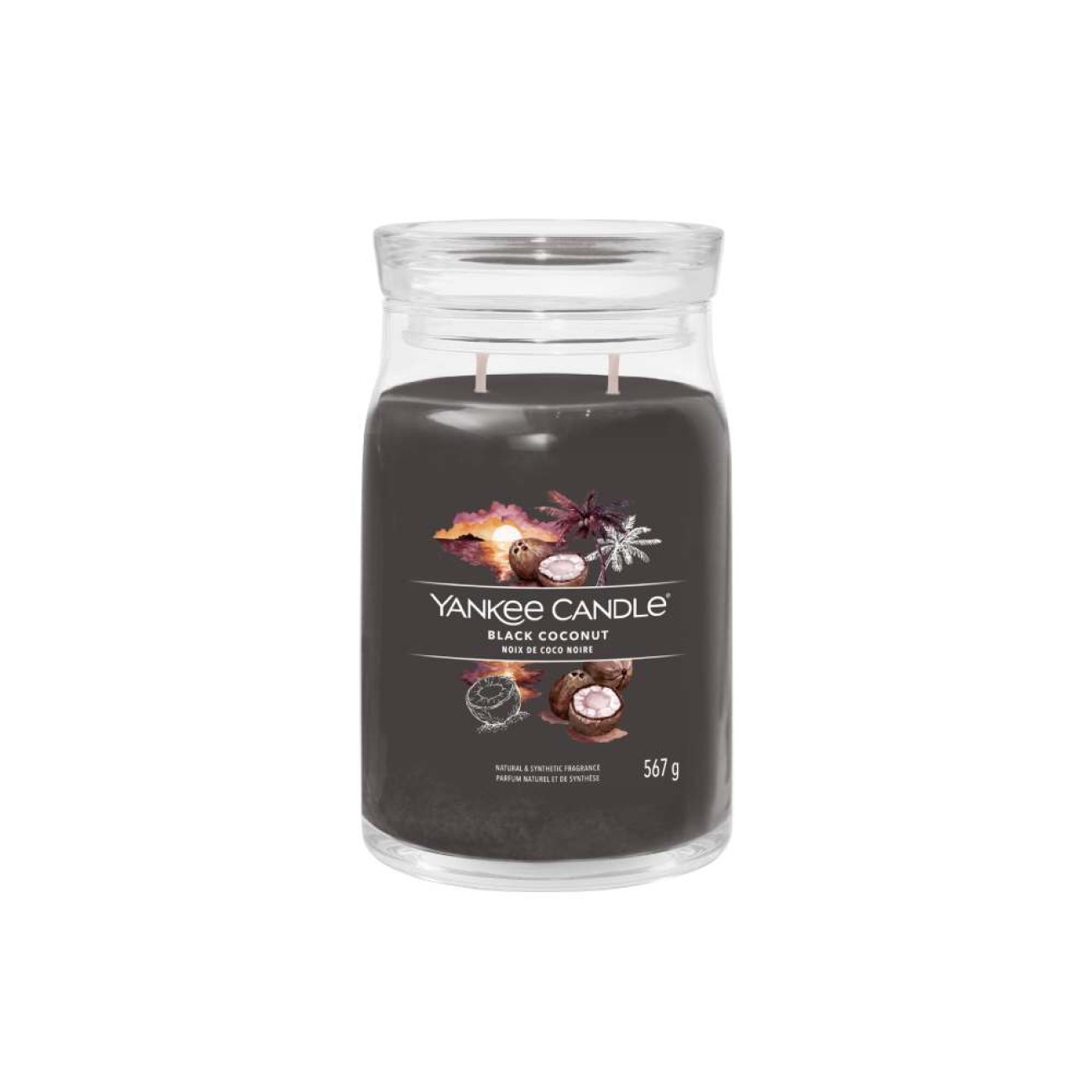 Yankee Candle Αρωματικό Κερί Signature σε Γυάλινο Δοχείο Large σειρά Black Coconut
 Γυάλινα δοχεία Yankee Candle