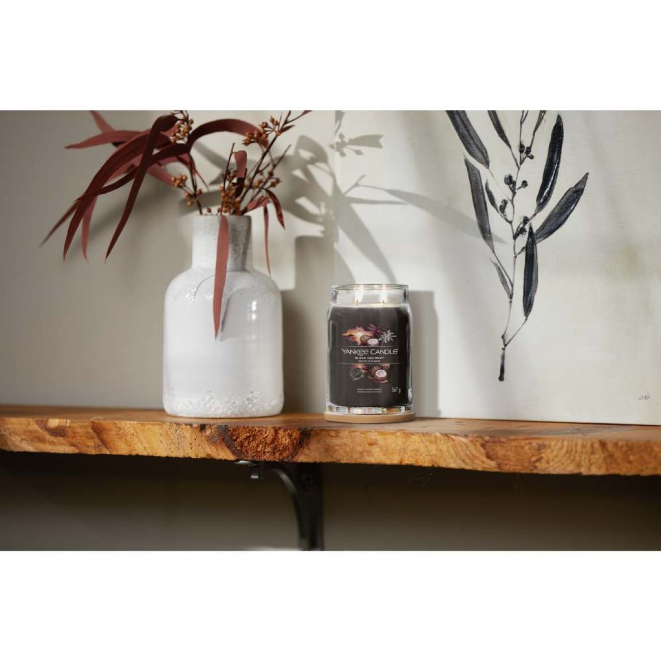 Yankee Candle Αρωματικό Κερί Signature σε Γυάλινο Δοχείο Large σειρά Black Coconut
 Γυάλινα δοχεία Yankee Candle