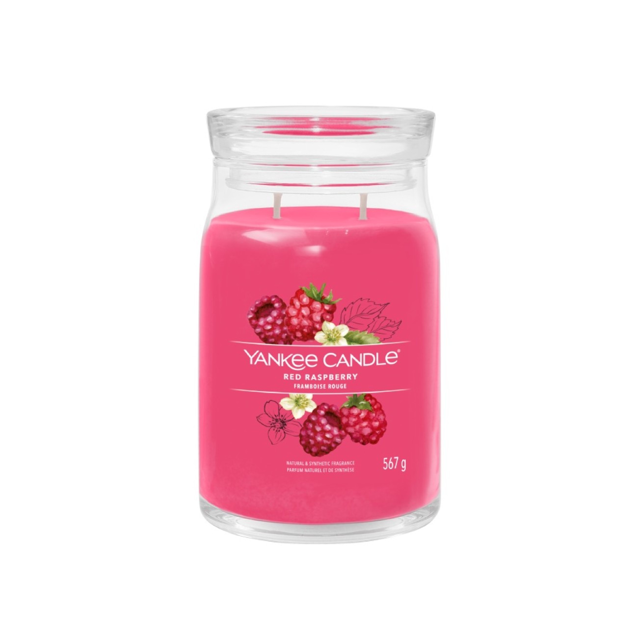 Yankee Candle Αρωματικό Κερί Signature σε Γυάλινο Δοχείο Large σειρά Red Raspberry
 Γυάλινα δοχεία Yankee Candle