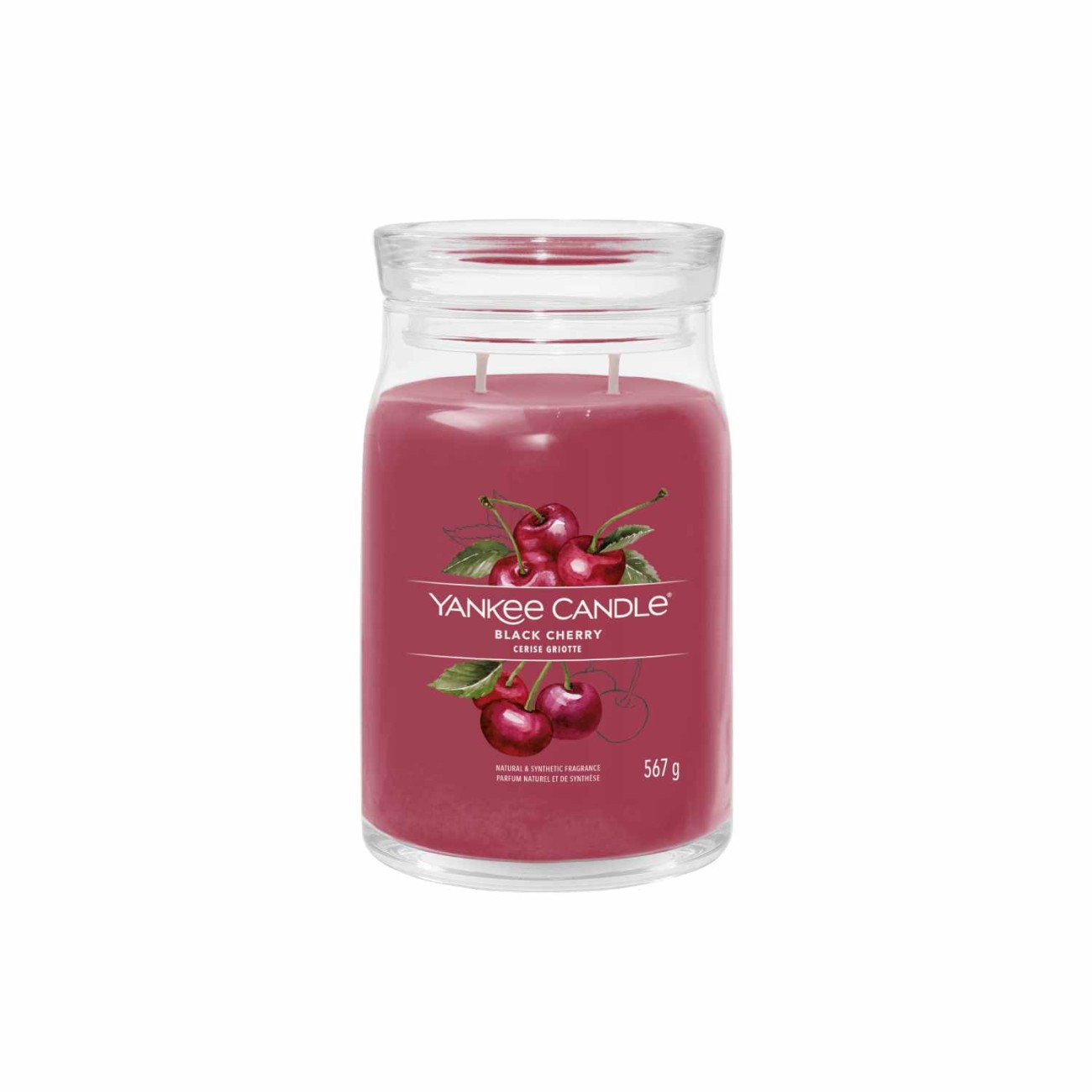 Yankee Candle Αρωματικό Κερί Signature σε Γυάλινο Δοχείο Large σειρά Black Cherry Αρωματικα Κεριά