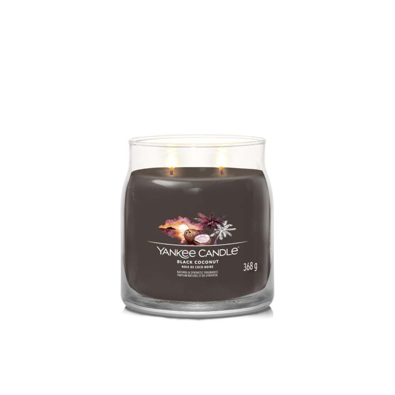 Yankee Candle Αρωματικό Κερί Signature σε Γυάλινο Δοχείο Medium σειρά Black Coconut
 Γυάλινα δοχεία Yankee Candle