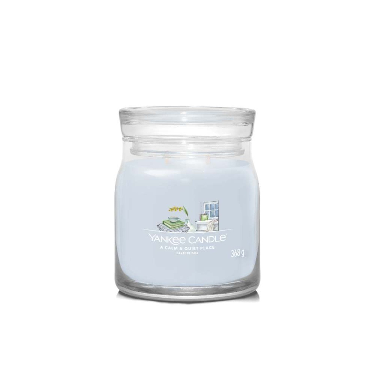 Yankee Candle Αρωματικό Κερί Signature σε Γυάλινο Δοχείο Medium σειρά A Calm & Quiet Place
 Γυάλινα δοχεία Yankee Candle