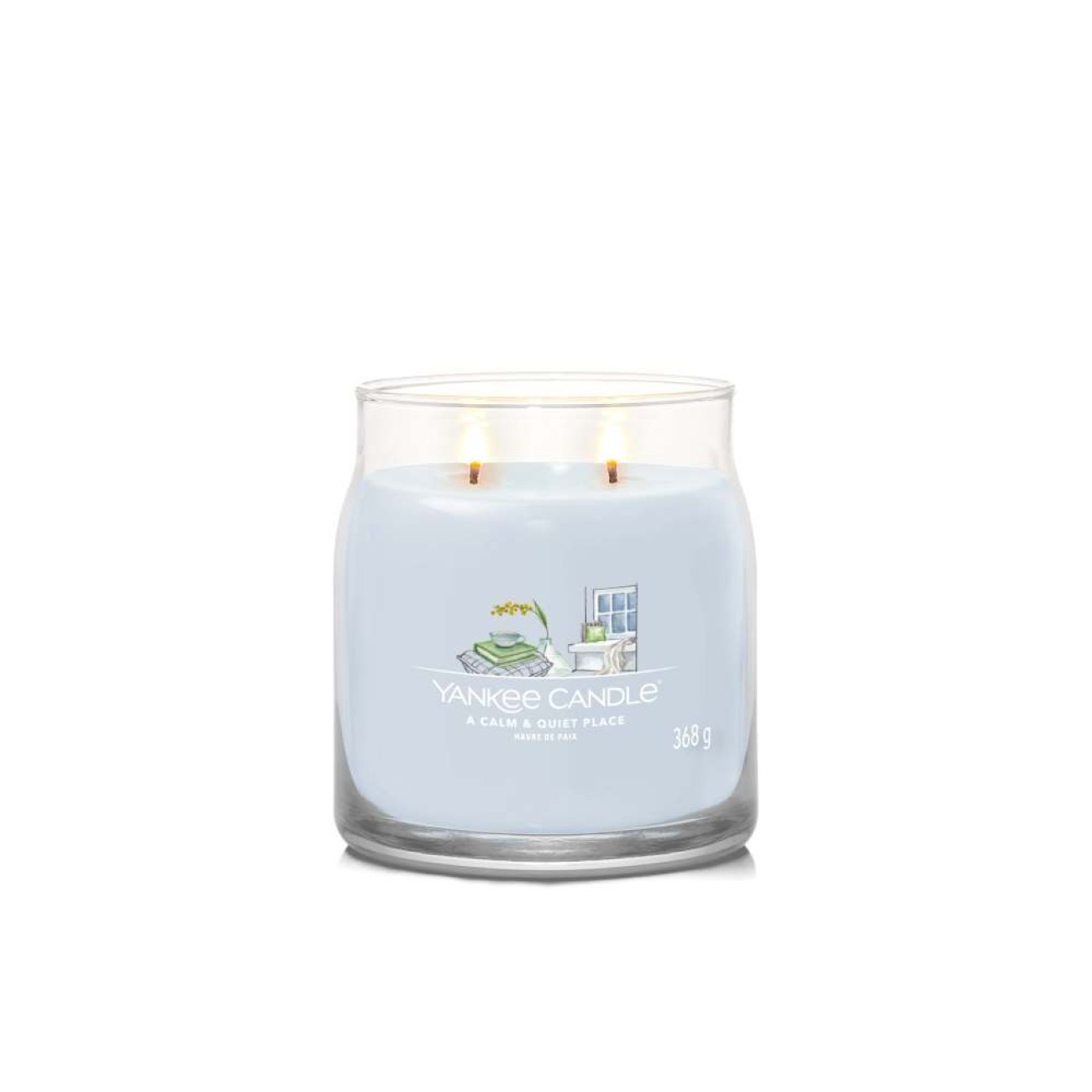 Yankee Candle Αρωματικό Κερί Signature σε Γυάλινο Δοχείο Medium σειρά A Calm & Quiet Place
 Γυάλινα δοχεία Yankee Candle