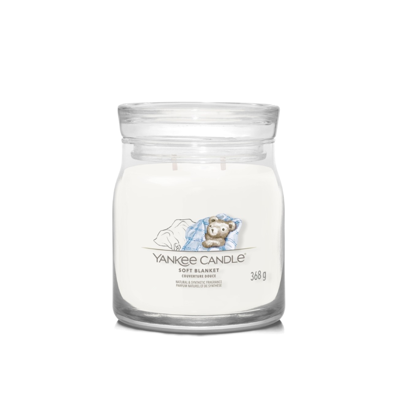 Yankee Candle Αρωματικό Κερί Signature σε Γυάλινο Δοχείο Medium σειρά Soft Blanket Γυάλινα δοχεία Yankee Candle