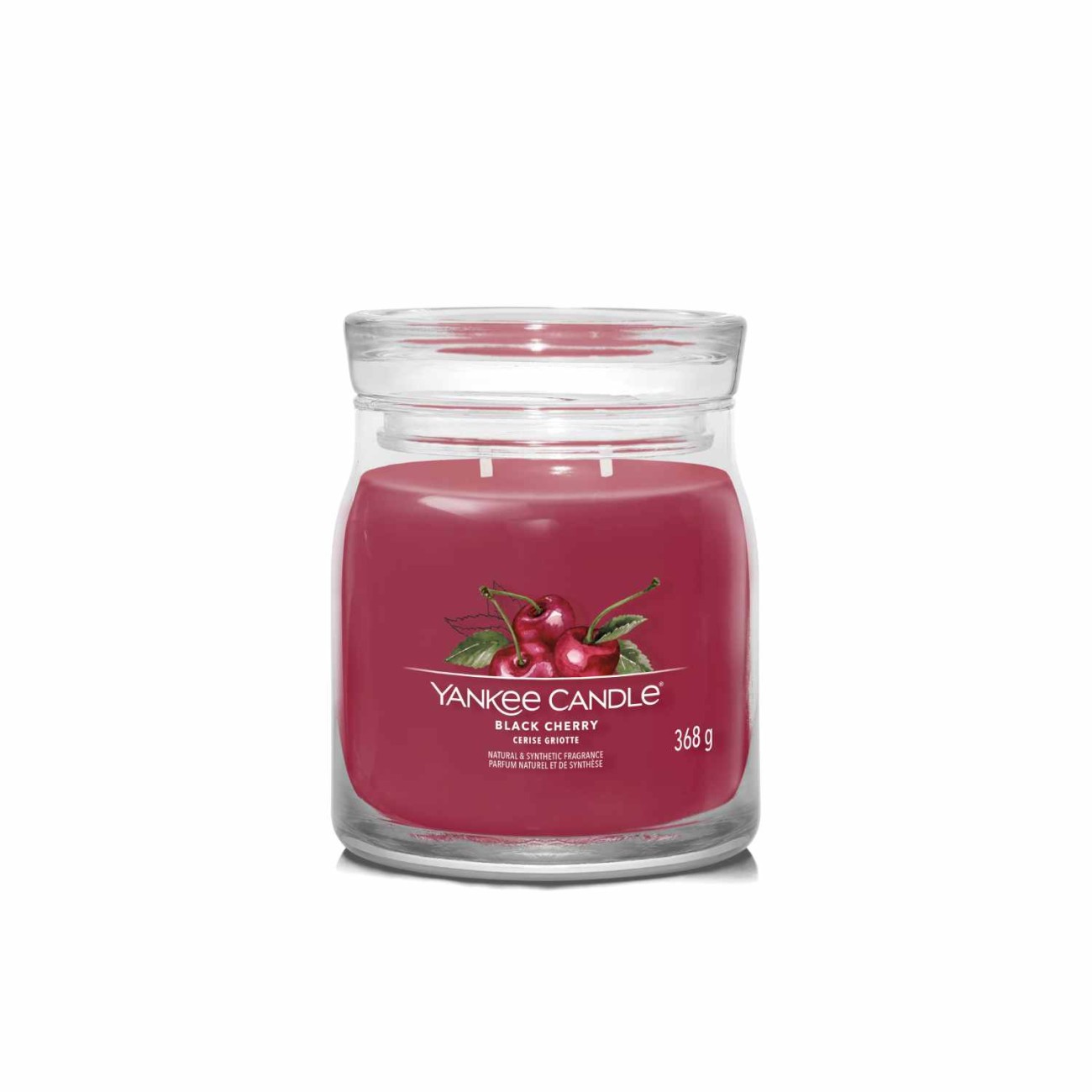 Yankee Candle Αρωματικό Κερί Signature σε Γυάλινο Δοχείο Medium σειρά Black Cherry Αρωματικα Κεριά