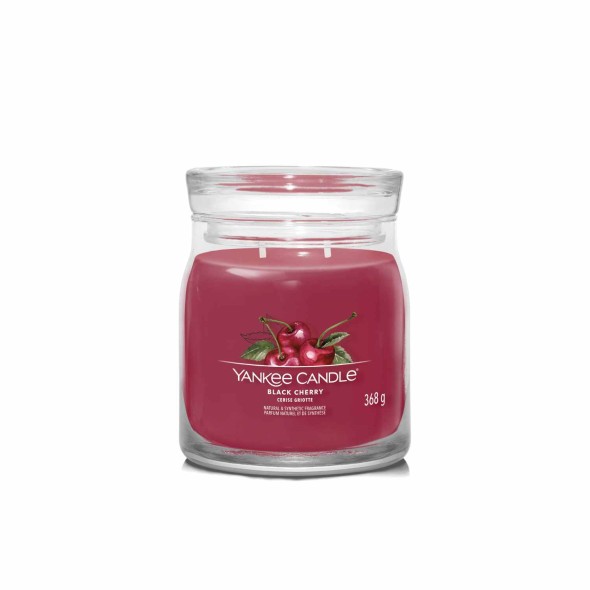 Yankee Candle Αρωματικό Κερί Signature σε Γυάλινο Δοχείο Medium σειρά Black Cherry (368γρ.) Yankee Candle Αρωματικό Κερί Signature σε Γυάλινο Δοχείο Medium σειρά Black Cherry (368γρ.)