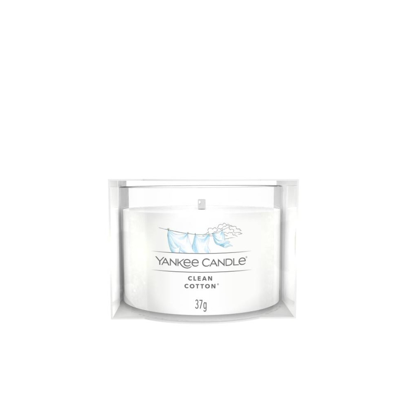 Yankee Candle Αρωματικό κερί σε Γυάλινο δοχείο Votive Signature σειρά Clean Cotton Γυάλινα δοχεία Yankee Candle