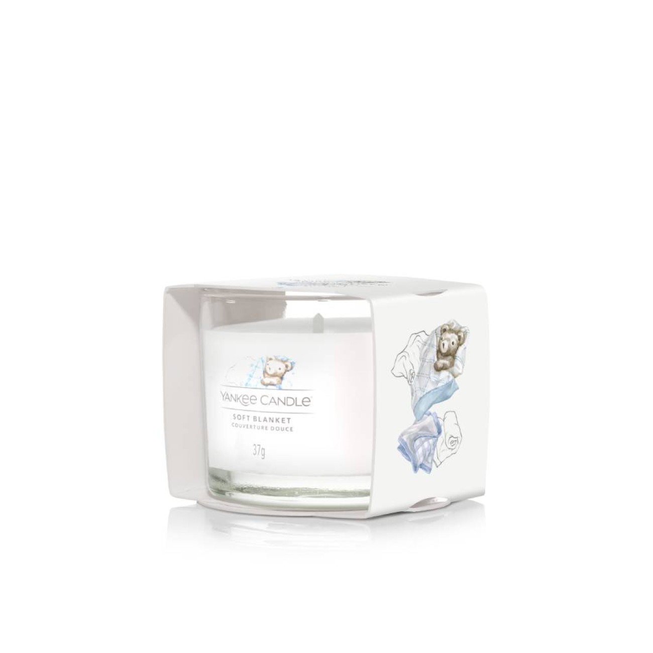 Yankee Candle Αρωματικό κερί σε Γυάλινο δοχείο Votive Signature σειρά Clean Cotton Γυάλινα δοχεία Yankee Candle
